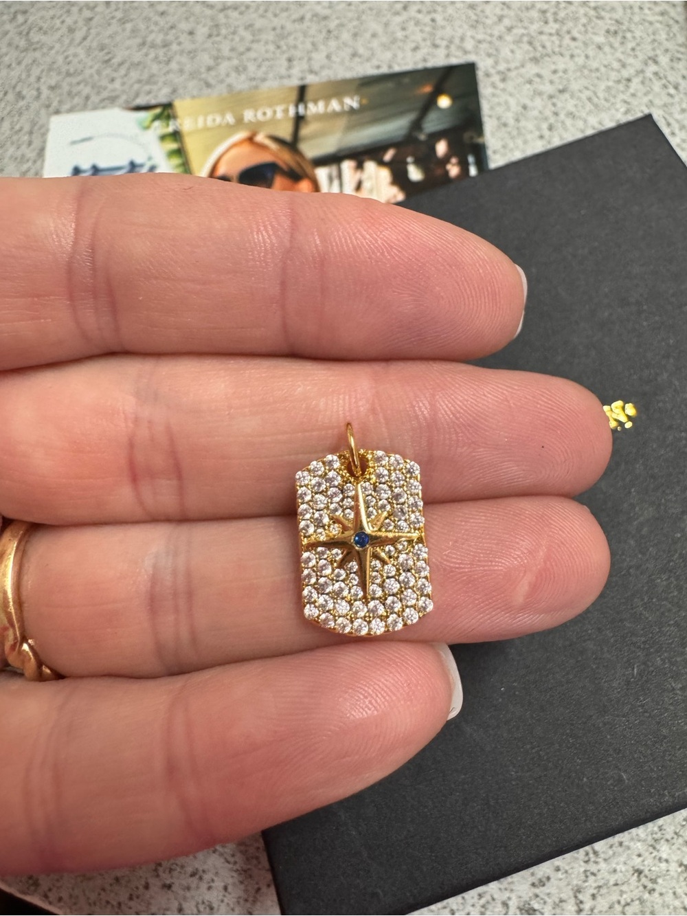 Studio By FR Stardust Bar Pave Pendant